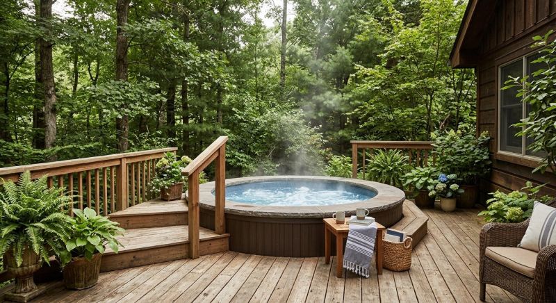 Hot Tub Deck Installation in Worcester, MA