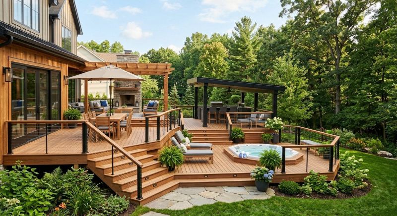 Hot Tub Deck Installation in Worcester, MA
